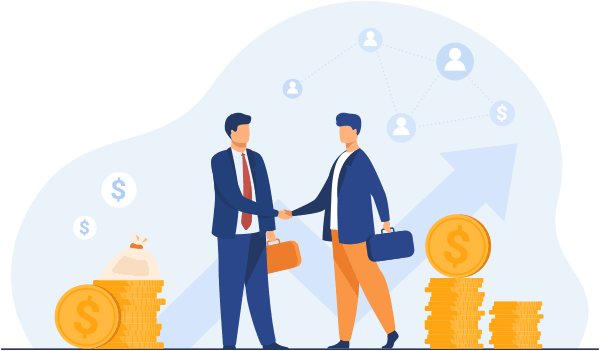 reasons to allow trademark bidding blog image illustration of two people shaking hands in a business transaction