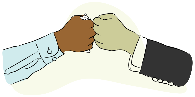 identify affiliate partners blog image of hands fist bumping